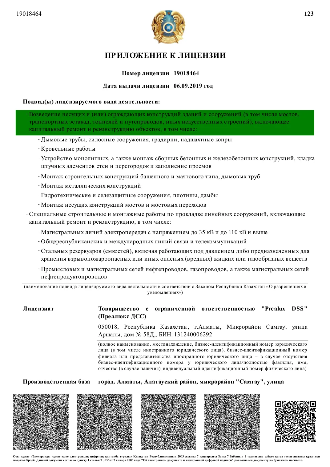 Приложение к лицензии Prealux DSS по несущим и ограждающим конструкциям